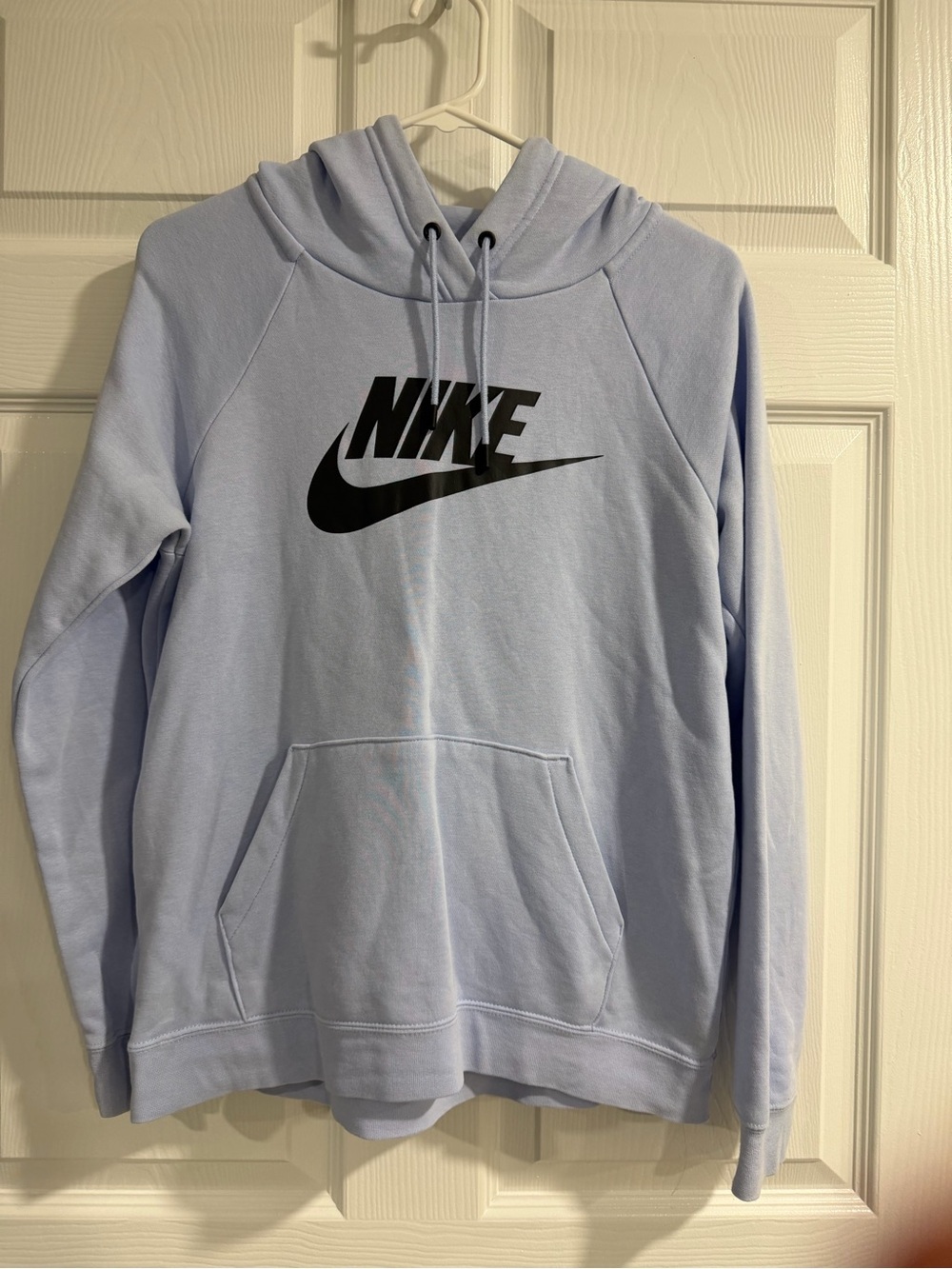 Nike Light Blue Hoodie with Black Logo